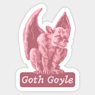 Pink Goth Goyle Sticker